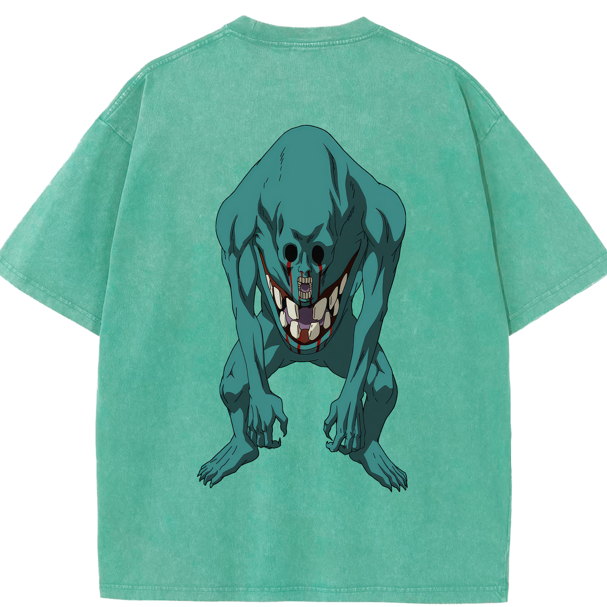 （画像用） 呪術廻戦 Jujutsu Kaisen 綿100% ヴィンテージ風 半袖Tシャツ（背面プリント）